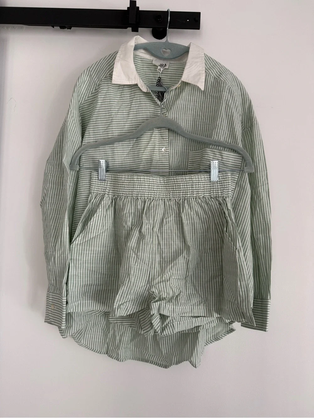 dRA for Anthropologie Benson Women's Mint Stripe and Matera Top XS NWT